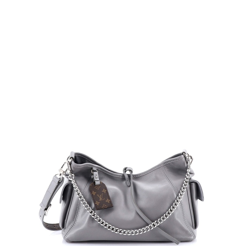 CarryAll Cargo Hobo Leather with Monogram Canvas PM