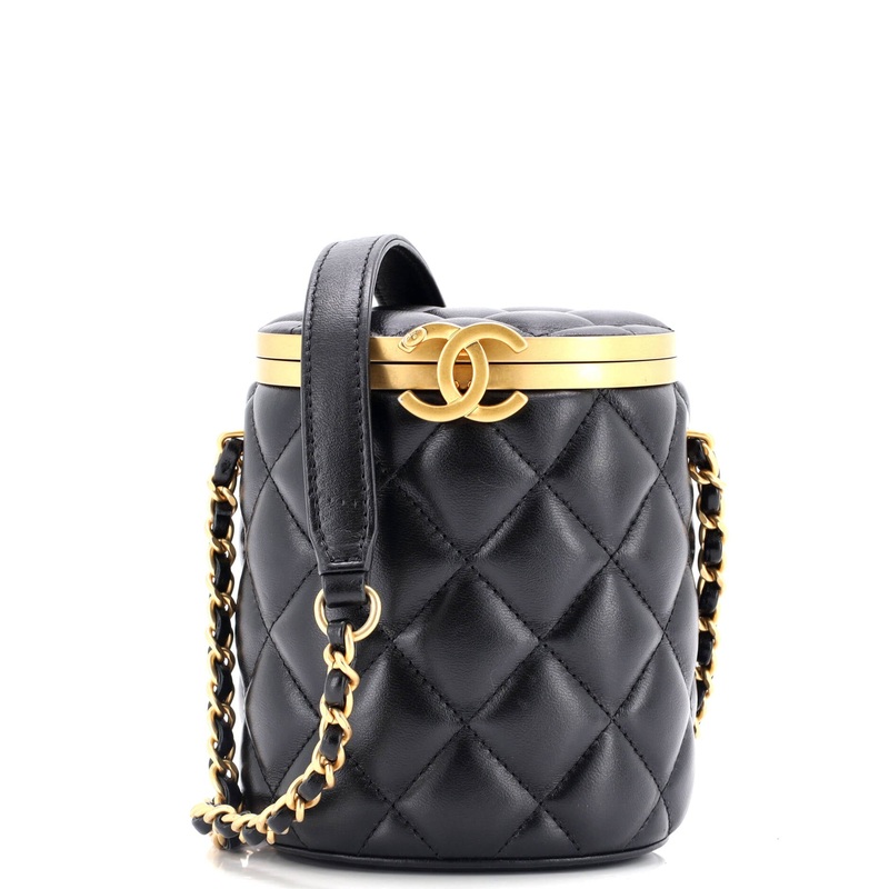 Crown Box Vanity Bag Quilted Lambskin Mini