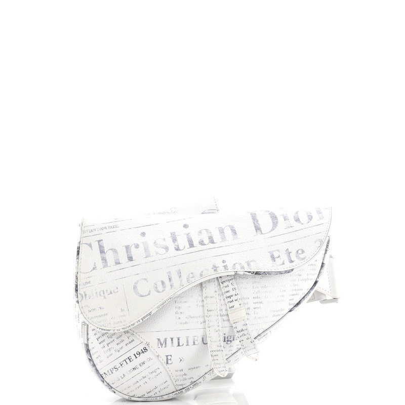 Daniel Arsham Saddle Crossbody Bag Printed Leather