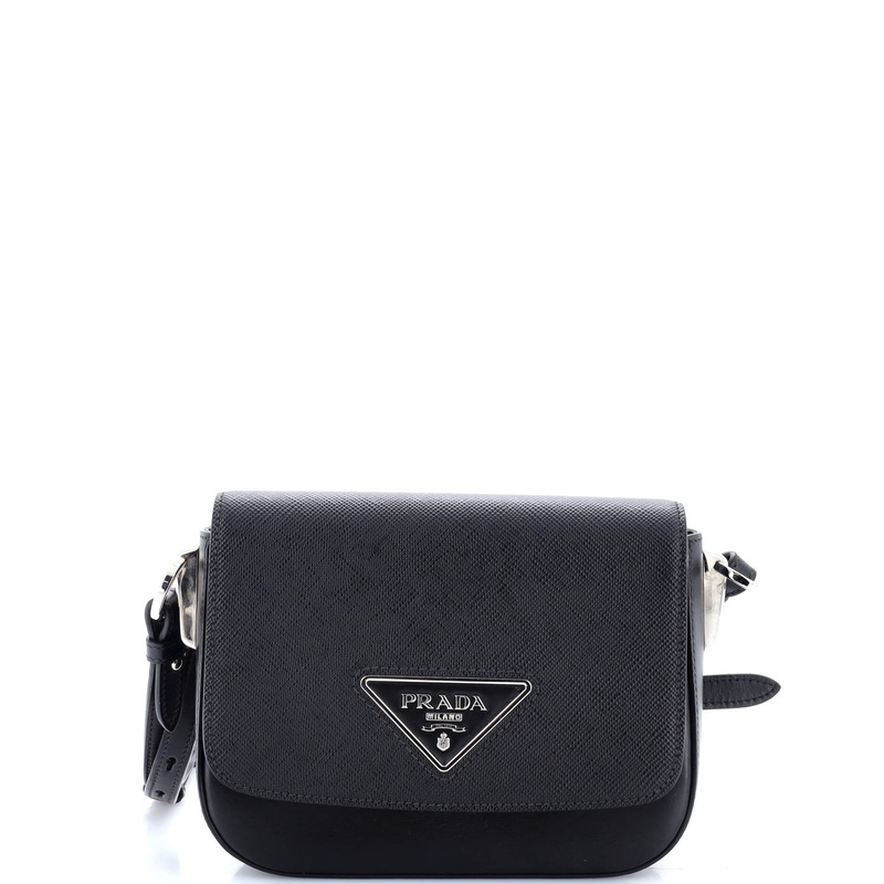 Identity Flap Shoulder Bag Saffiano with City Calf Small