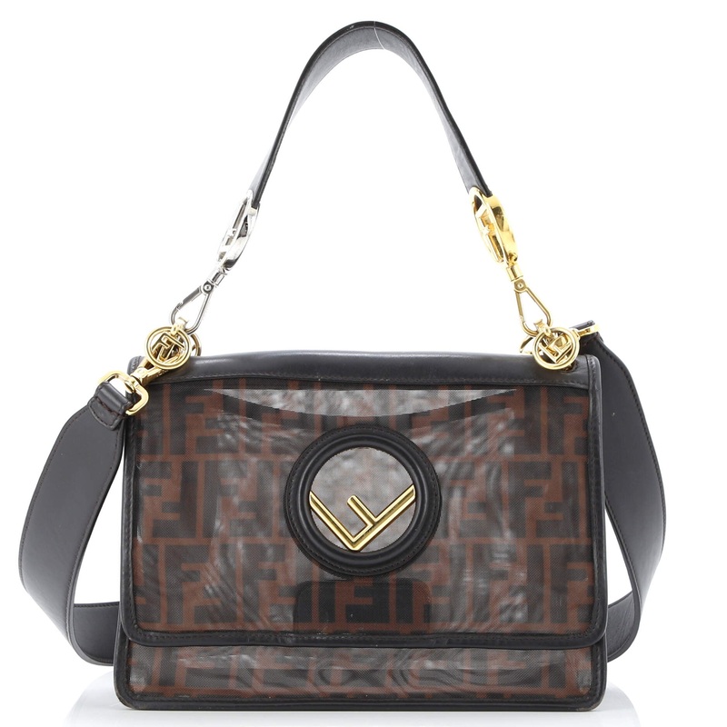 Kan I F Shoulder Bag Zucca Mesh Medium