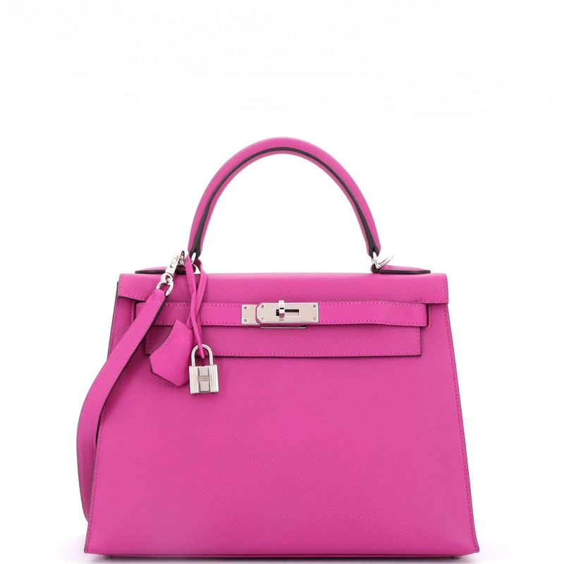 Kelly Handbag Magnolia Epsom with Palladium Hardware 28
