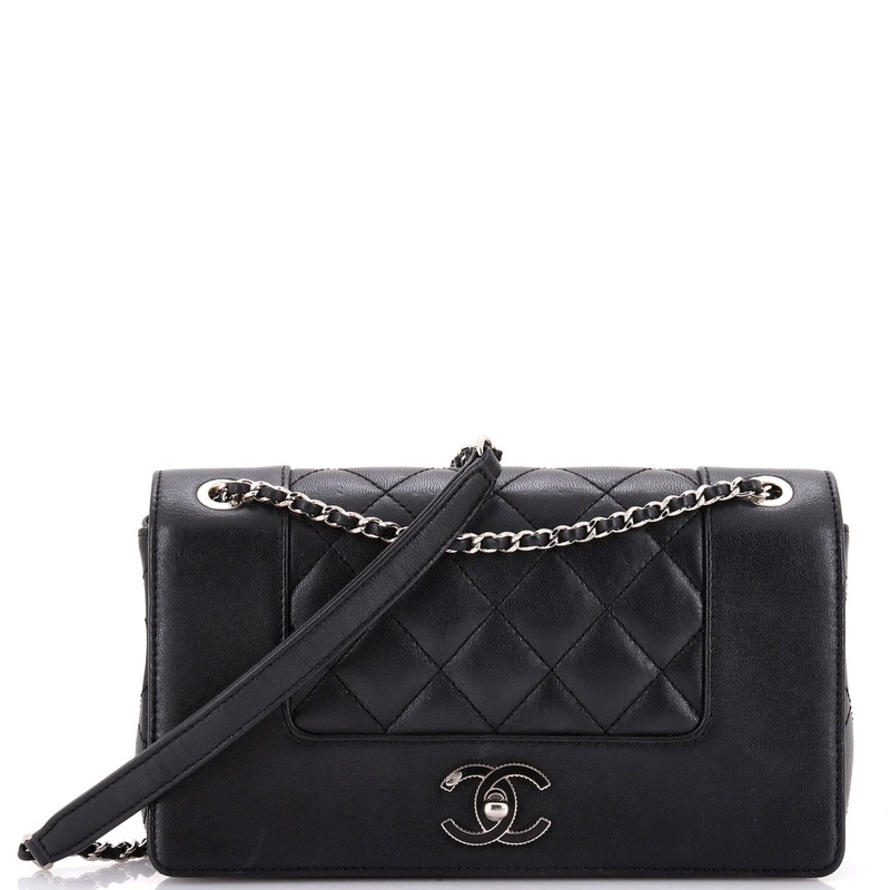 Mademoiselle Vintage Flap Bag Quilted Sheepskin Medium