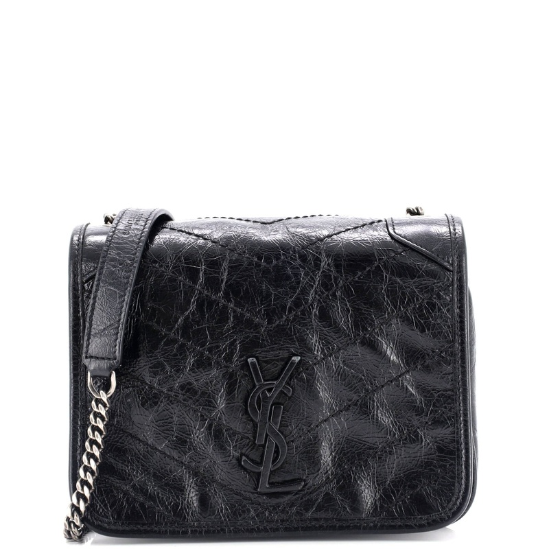 Niki Chain Wallet Matelasse Chevron Leather