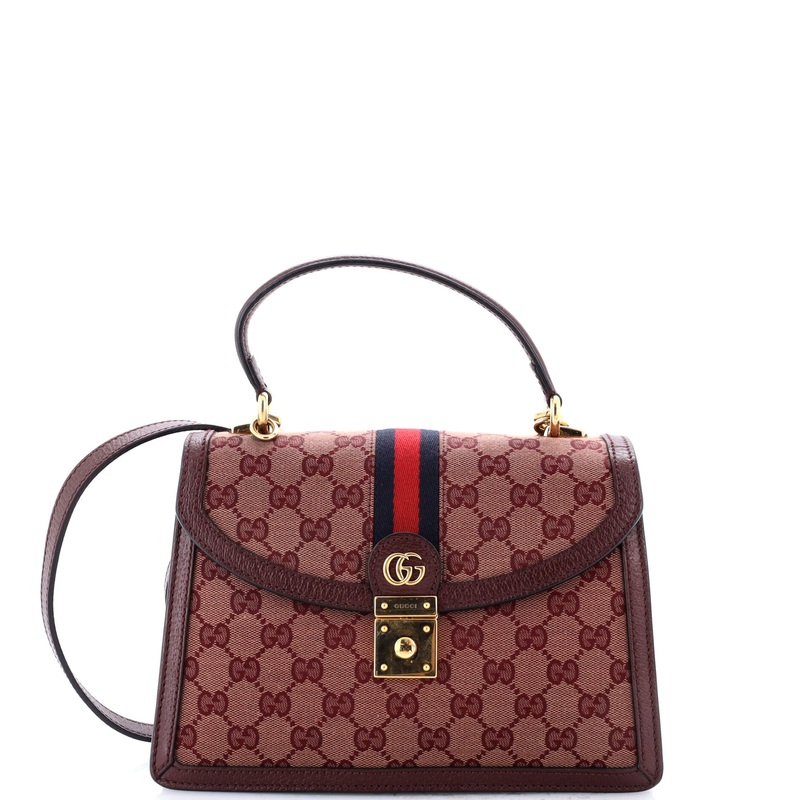 Ophidia Flap Top Handle Bag GG Canvas Small