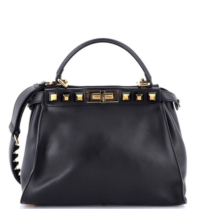 Peekaboo Bag Leather with Studded Detail Regular