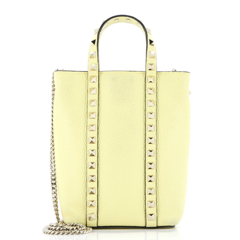 Rockstud Vertical Chain Tote Leather Mini