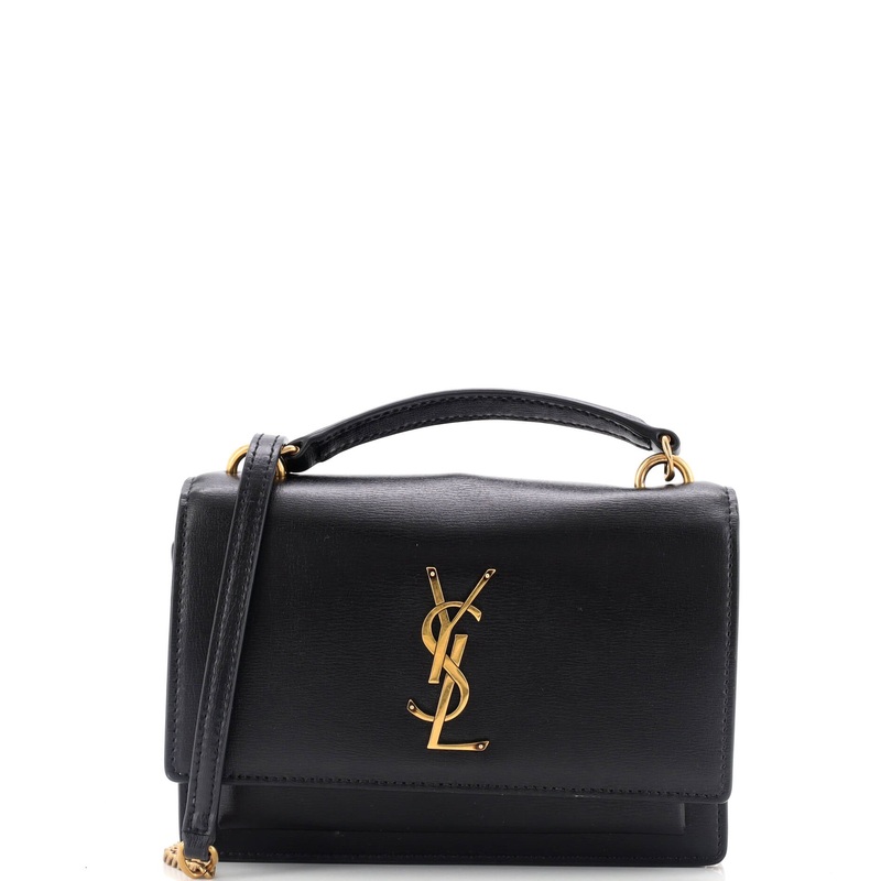 Sunset Top Handle Chain Wallet Leather
