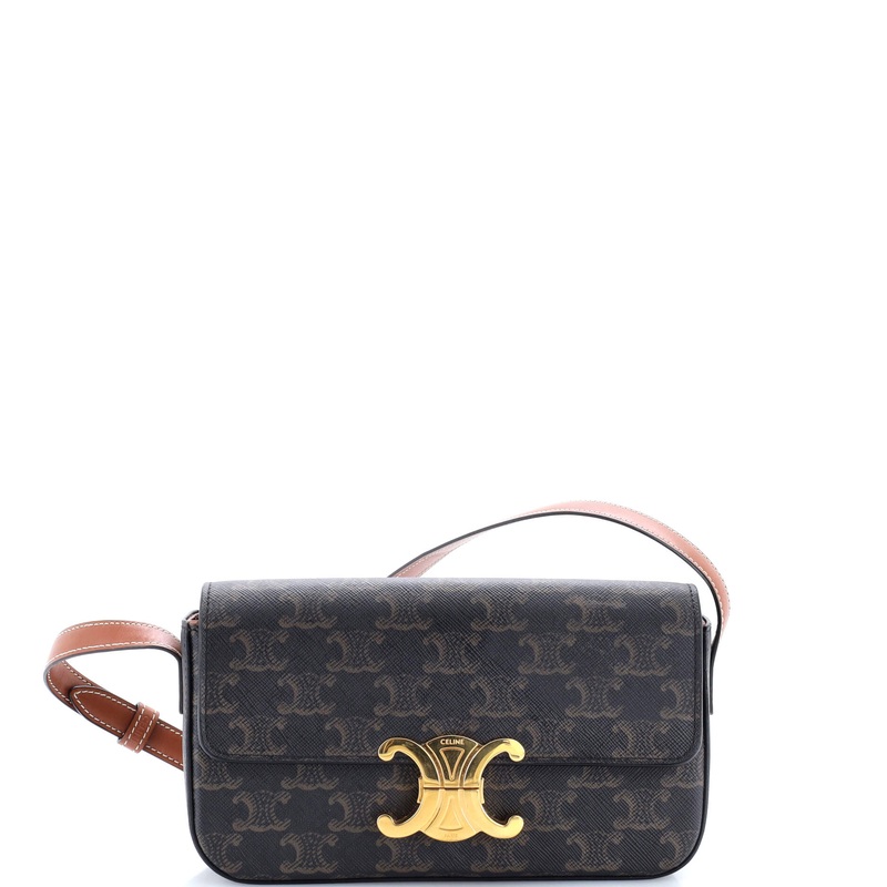 Triomphe East-West Shoulder Bag Triomphe Coated Canvas