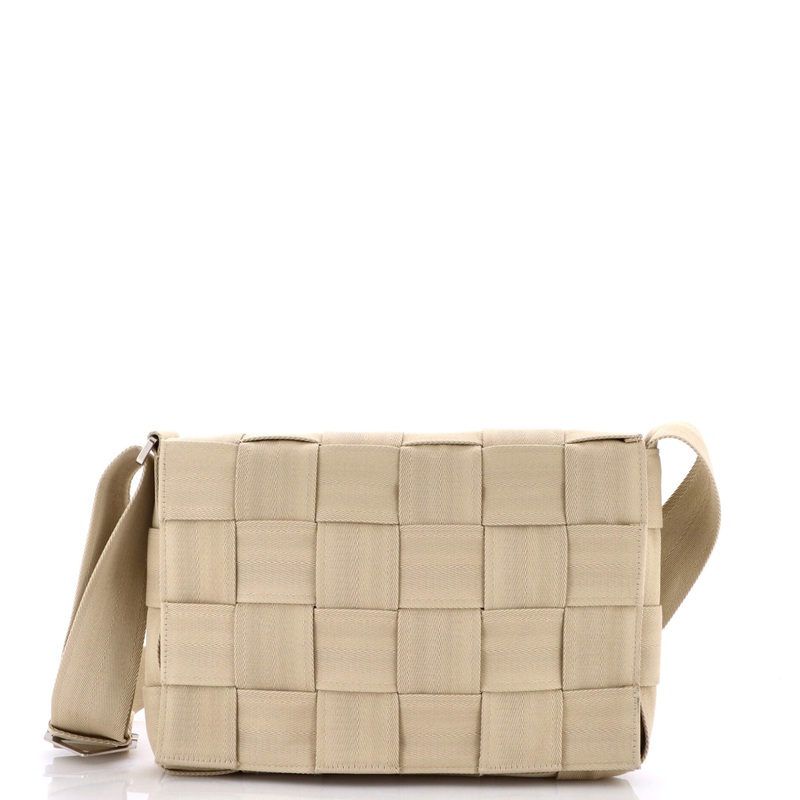 Cassette Crossbody Bag Maxi Intrecciato Fabric Large