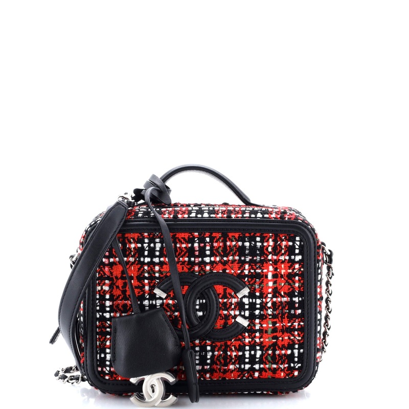 Filigree Vanity Case Quilted Tweed Small