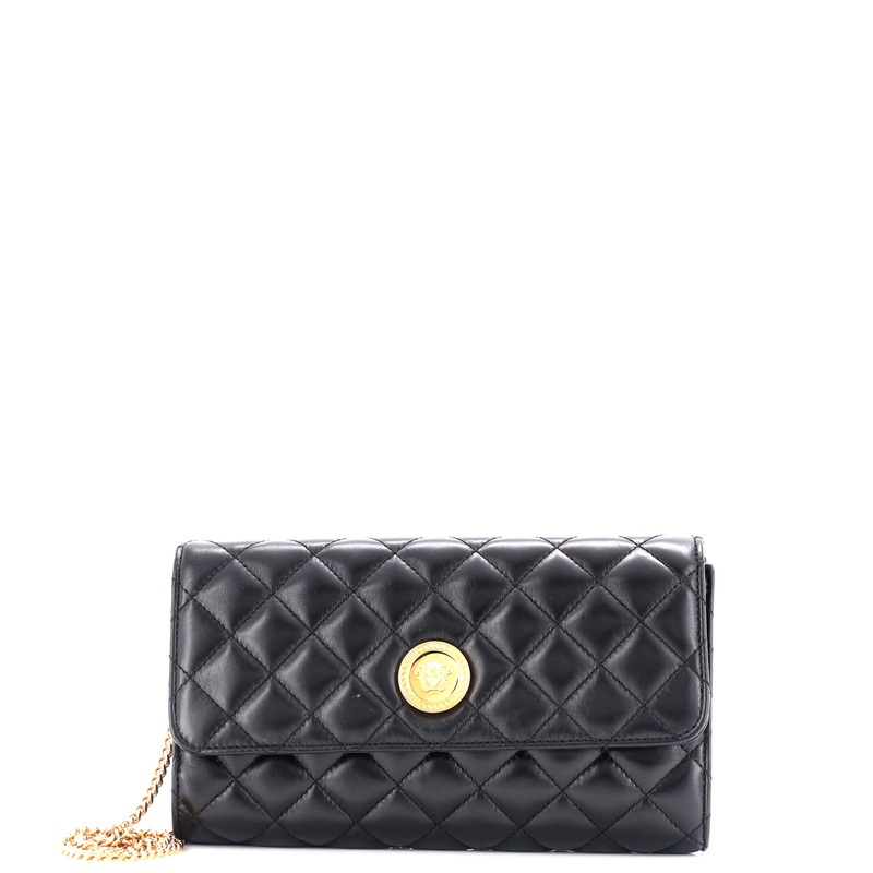 Icon Wallet on Chain Quilted Leather