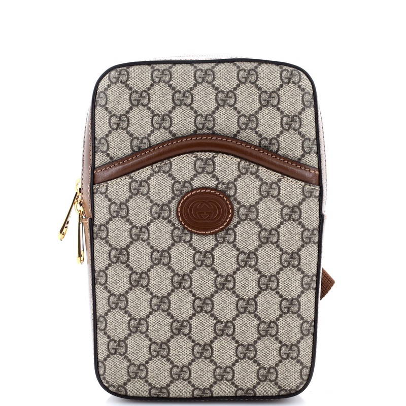 Interlocking G Patch Sling Bag GG Coated Canvas Small
