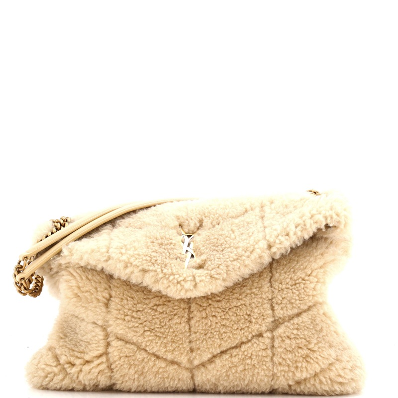 Loulou Puffer Shoulder Bag Quilted Shearling Medium