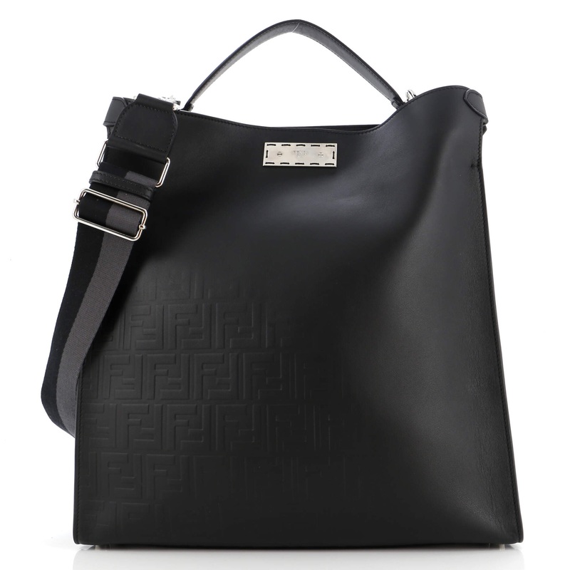 Peekaboo X-Lite Fit Bag Leather with Zucca Embossed Detail