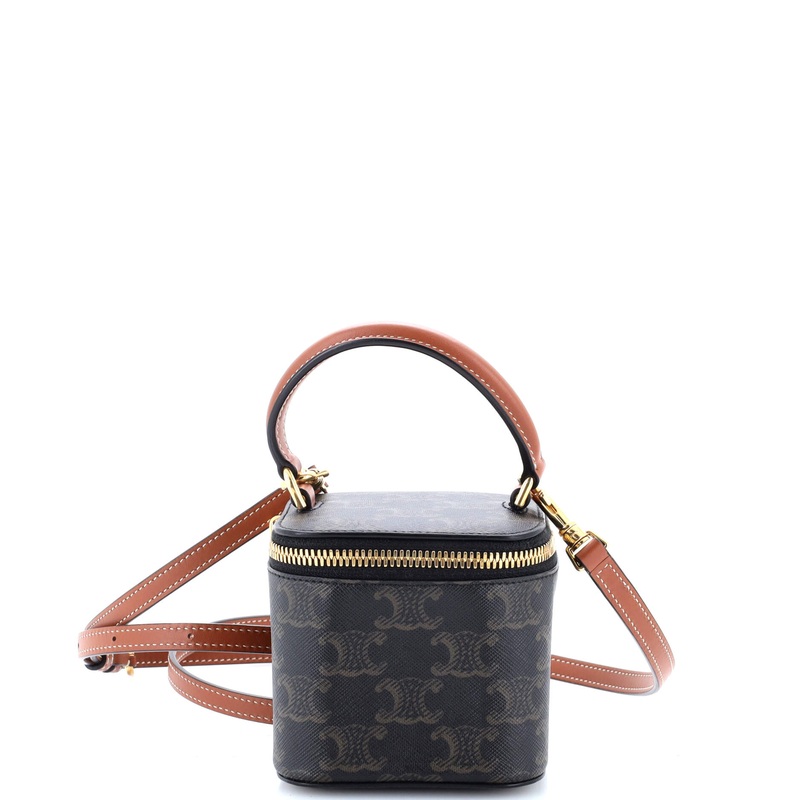 Top Handle Square Vanity Case Triomphe Coated Canvas Mini