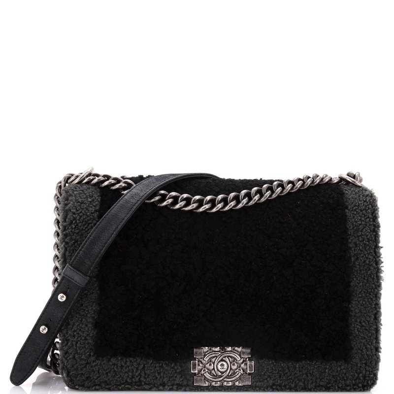 Boy Flap Bag Shearling New Medium