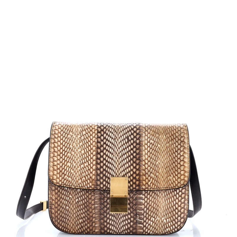 Classic Box Bag Python Medium
