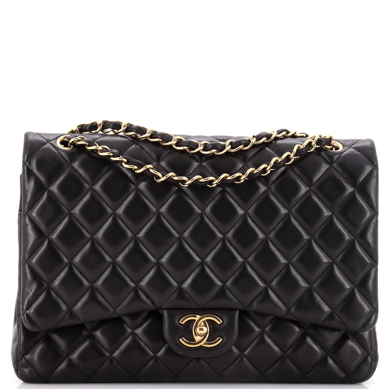 Classic Double Flap Bag Quilted Lambskin Maxi