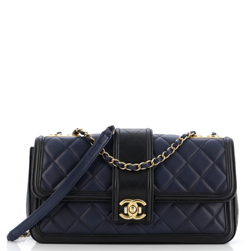 Elegant CC Flap Bag Quilted Lambskin Jumbo