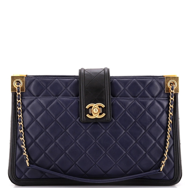Elegant CC Tote Quilted Lambskin Large
