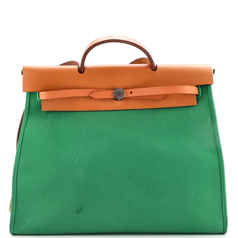 Herbag Zip Leather and Toile 39