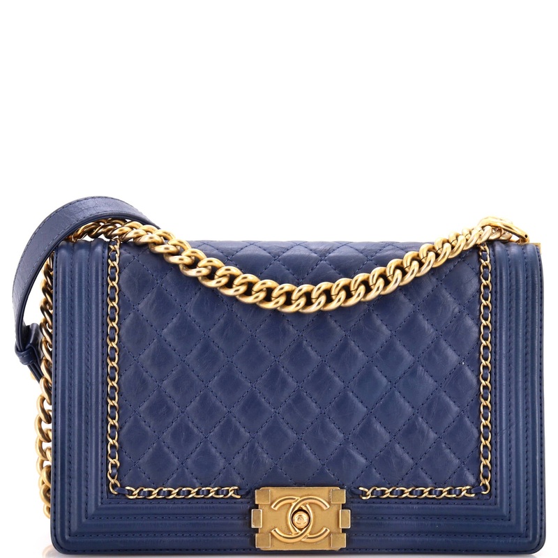 Jacket Boy Flap Bag Quilted Aged Calfskin New Medium