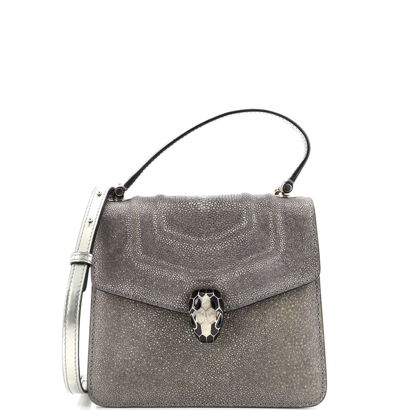 Serpenti Forever Top Handle Bag Stingray Small