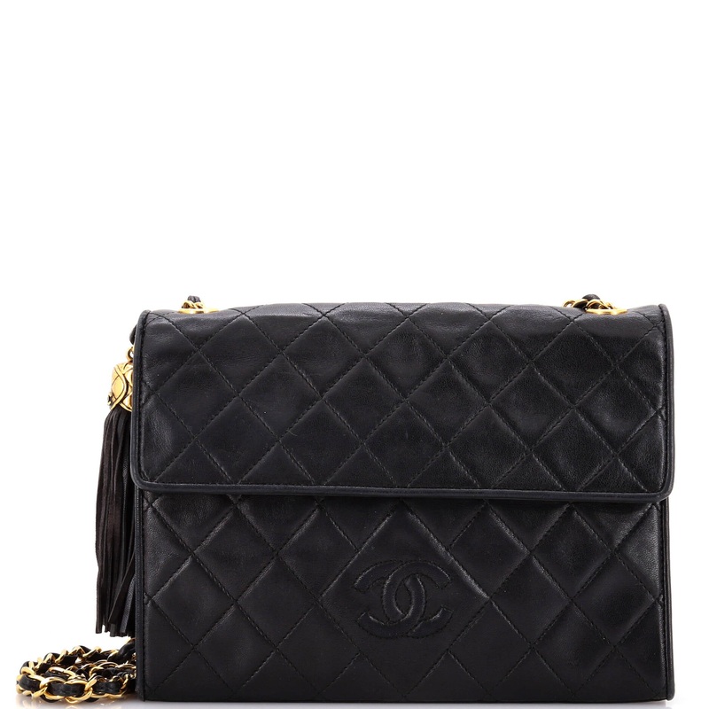 Vintage Diamond CC Flap Bag Quilted Lambskin Medium
