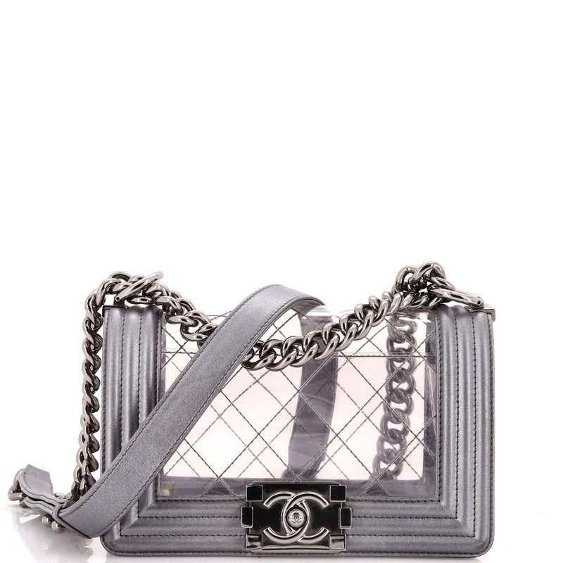 Boy Flap Bag Quilted PVC and Calfskin Small