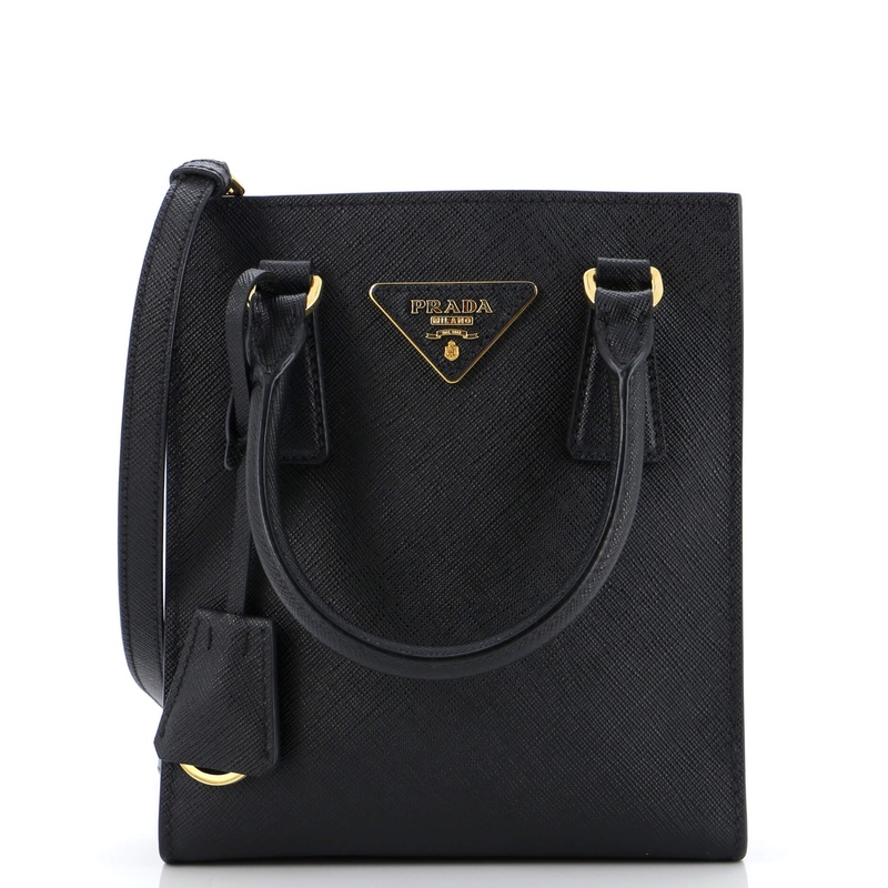 Convertible Open Tote Saffiano Leather Mini