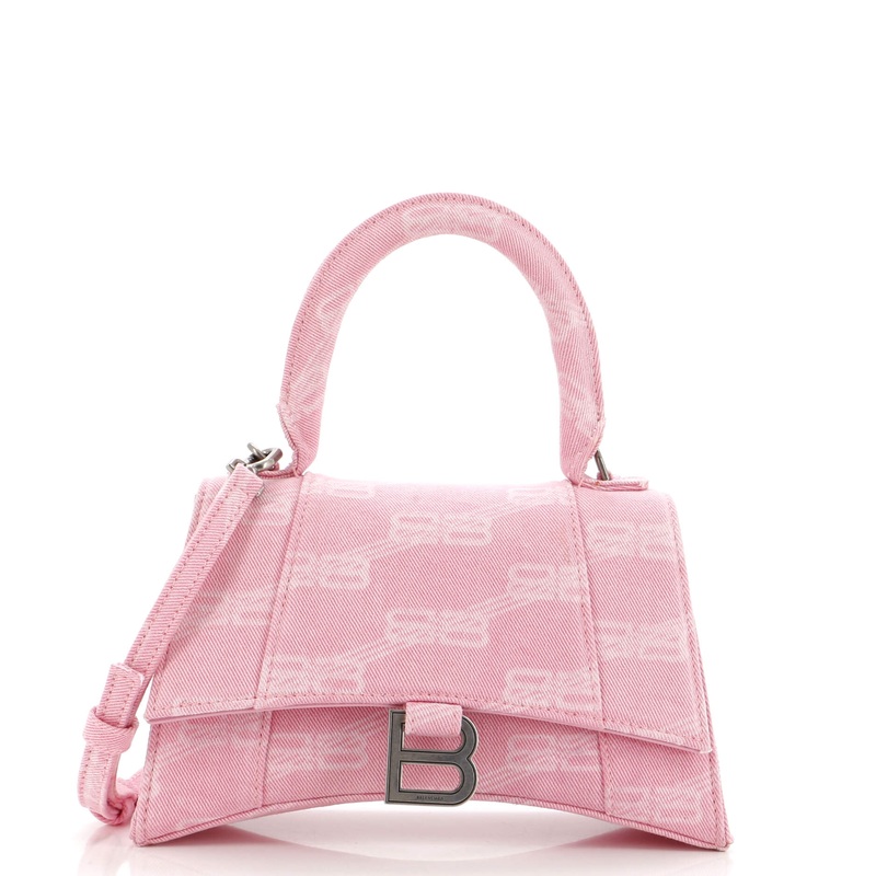 Hourglass Top Handle Bag BB Monogram Denim Small