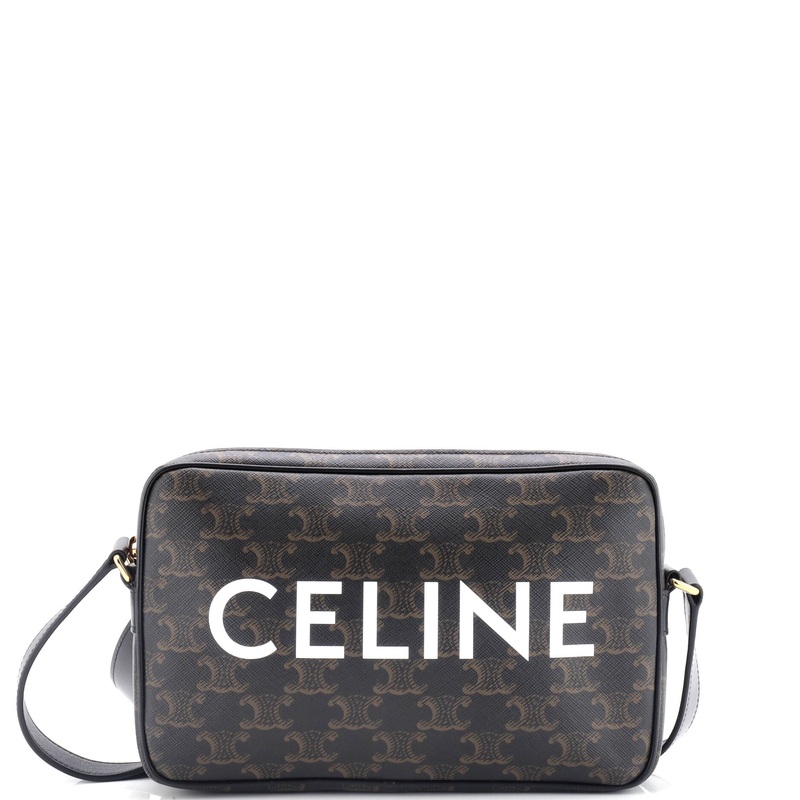 Logo Messenger Bag Triomphe Coated Canvas Medium
