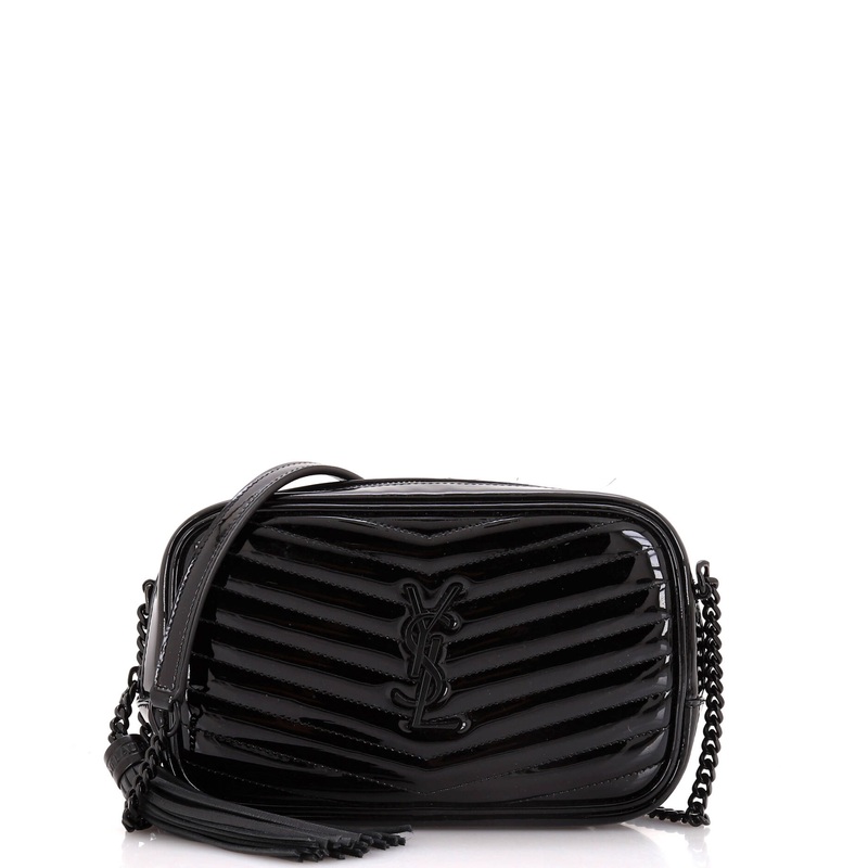 Lou Camera Bag Matelasse Chevron Patent Mini
