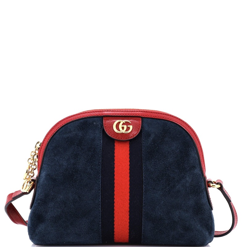 Ophidia Dome Shoulder Bag Suede Small