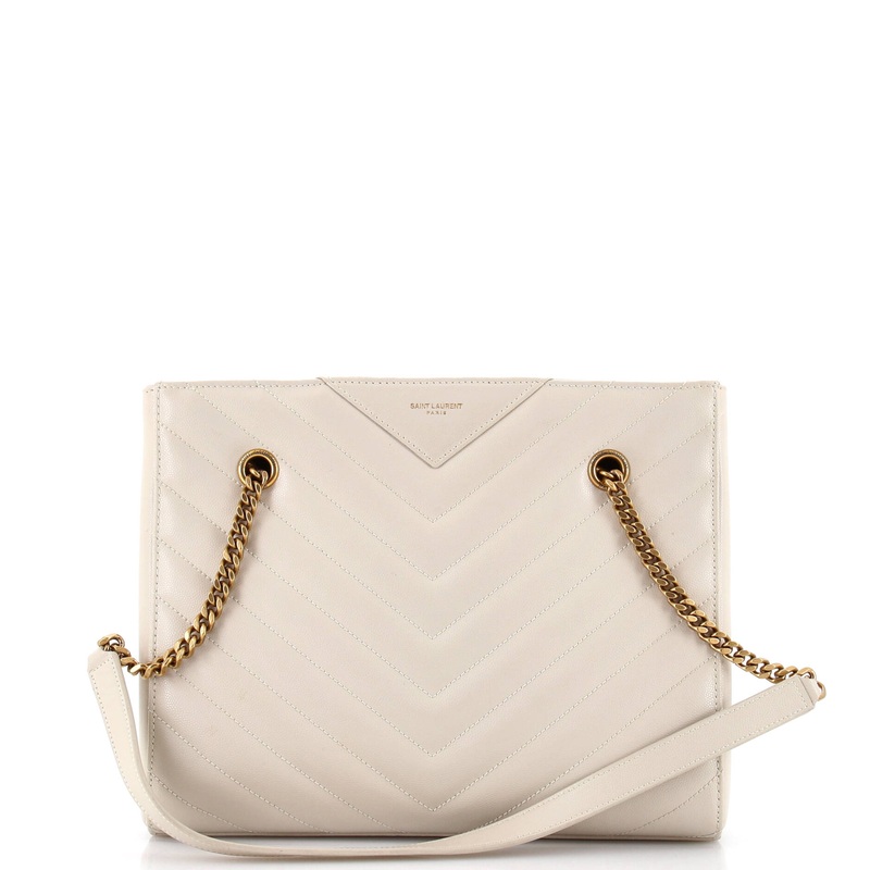 Tribeca Shopping Tote Matelasse Chevron Leather Small