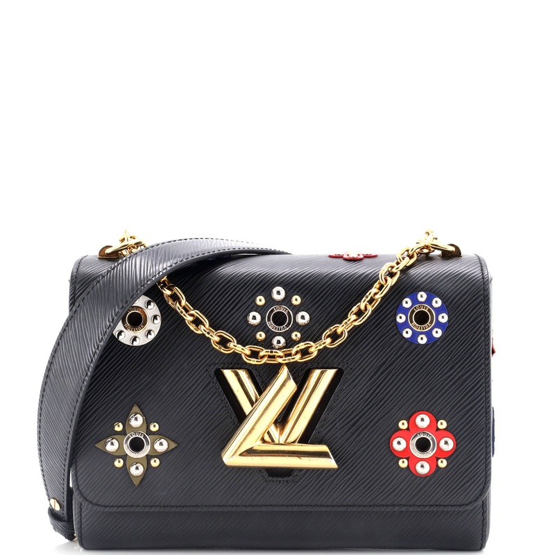 Twist Handbag Limited Edition Flower Embellished Epi Leather MM