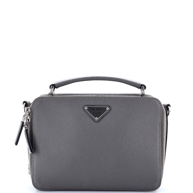 Brique Crossbody Bag Saffiano Leather Small