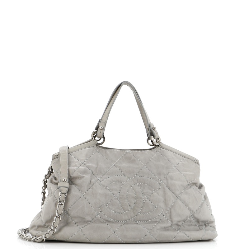 CC Sea Hit Tote Quilted Iridescent Calfskin Small