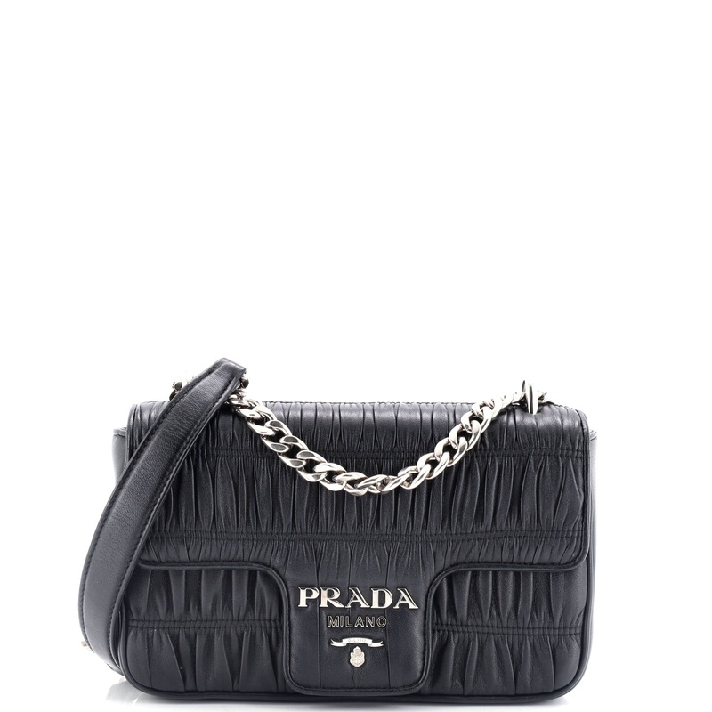 Chain Flap Shoulder Bag Nappa Gaufre Small