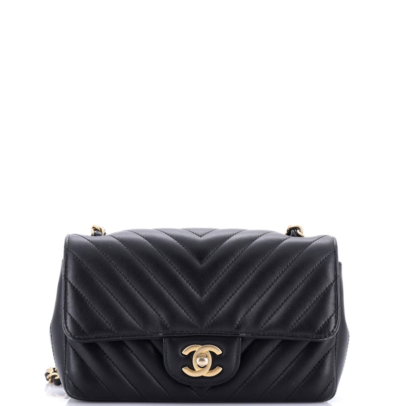 Classic Single Flap Bag Chevron Lambskin Mini