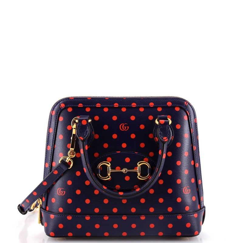 Horsebit 1955 Top Handle Bag Printed Leather Small