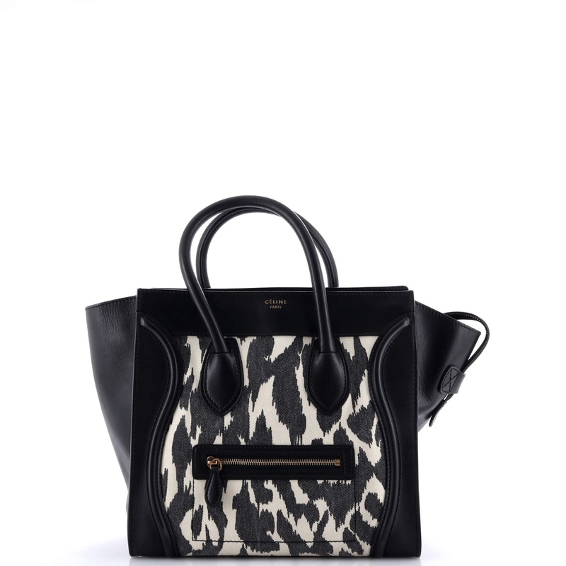 Luggage Bag Printed Canvas and Leather Mini
