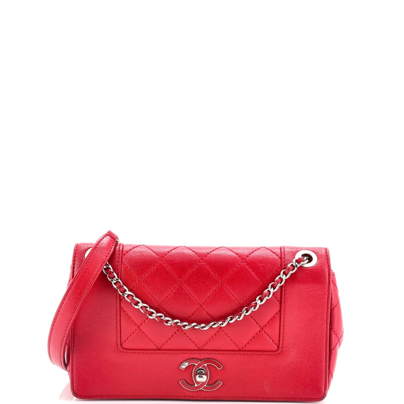 Mademoiselle Vintage Flap Bag Quilted Sheepskin Small