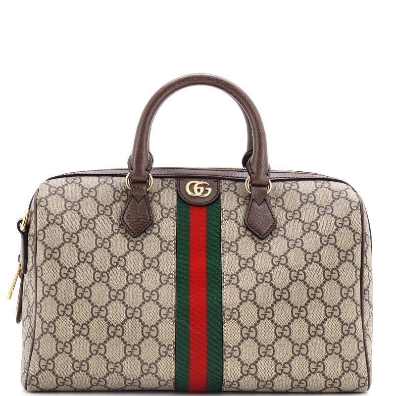 Ophidia Convertible Boston Bag GG Coated Canvas Medium
