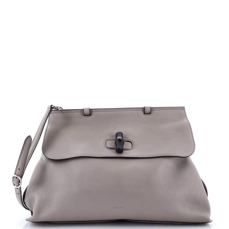 Bamboo Daily Top Handle Bag Leather Large
