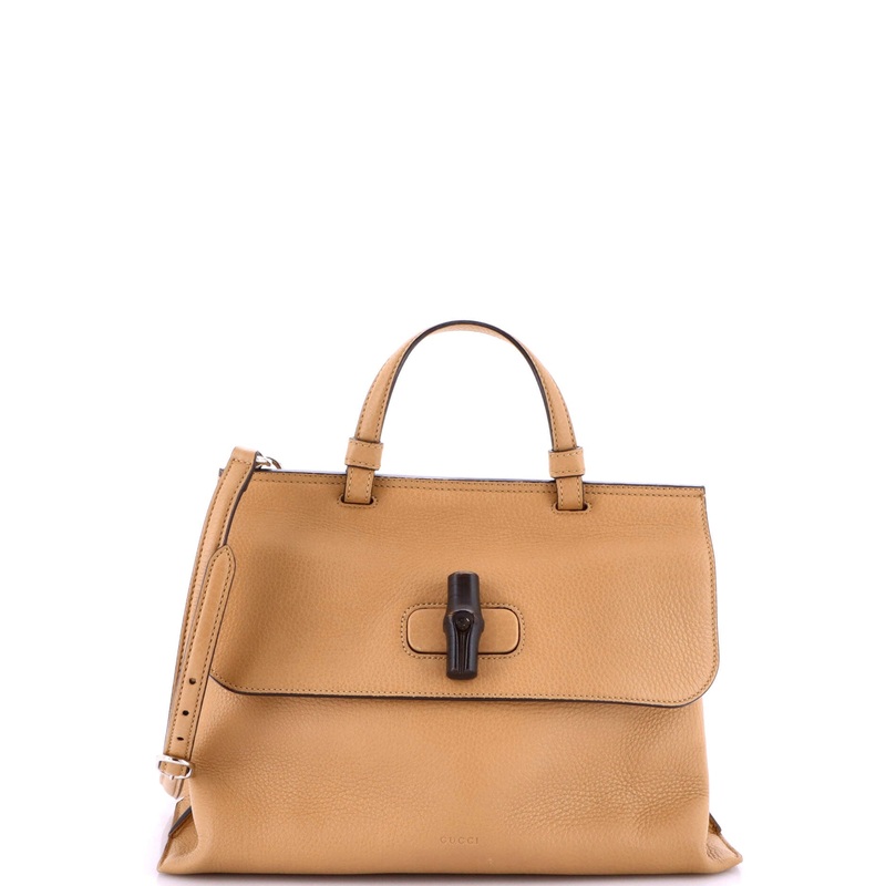 Bamboo Daily Top Handle Bag Leather Medium