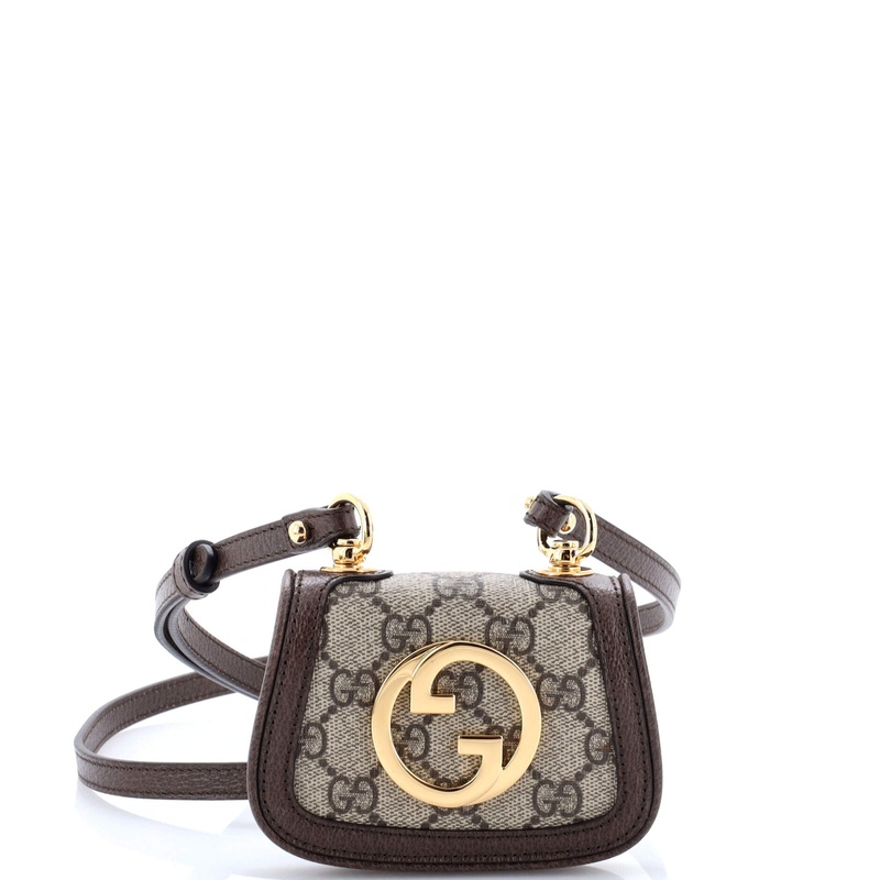Blondie NM Card Case Wallet with Strap GG Coated Canvas