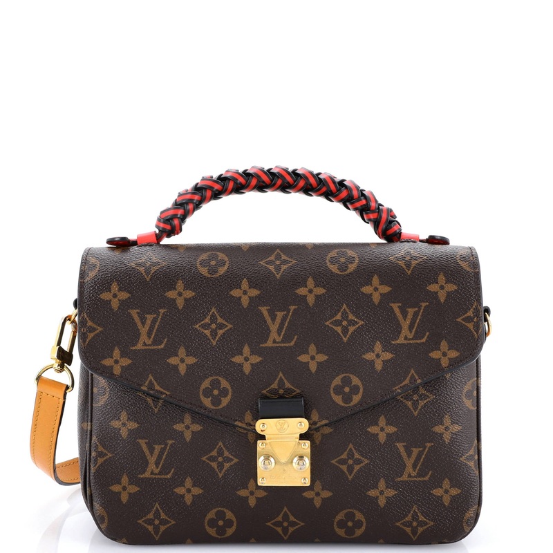 Braided Handle Pochette Metis Monogram Canvas with Leather