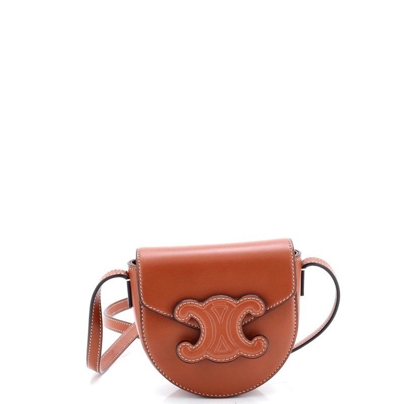 Cuir Triomphe Besace Flap Bag Leather Mini